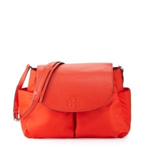 Tory Burch Nylon Leather Baby Messenger Bag